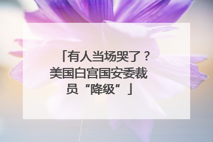 有人当场哭了？美国白宫国安委裁员“降级”